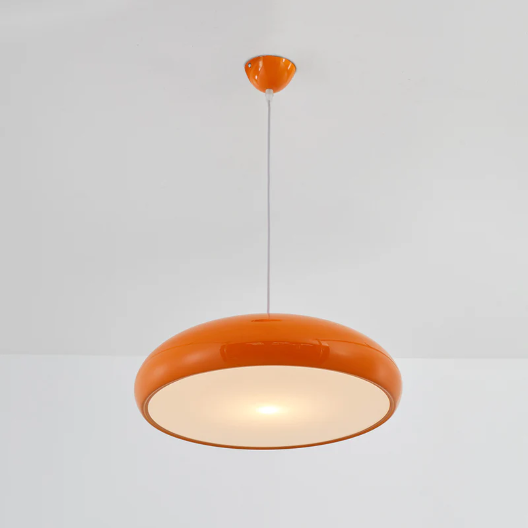 Nowoczesna Okrągła Lampa Wisząca LED - Serena-Pomarańczowy-Drzwi standardowe 35 cm-Trend Polska