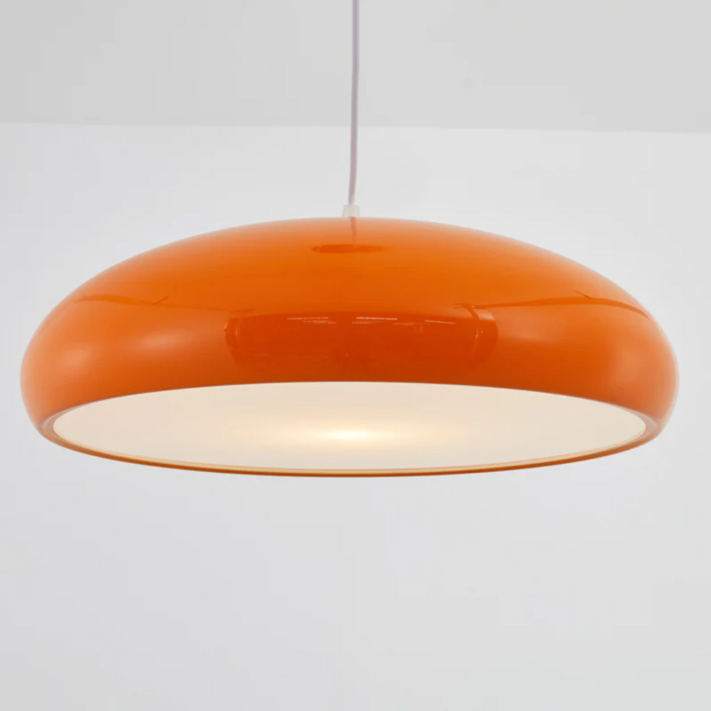 Nowoczesna Okrągła Lampa Wisząca LED - Serena-Pomarańczowy-Drzwi standardowe 35 cm-Trend Polska