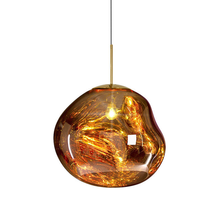 Nowoczesna szklana lampa sufitowa - LunaLux-Srebrny-20 cm-Trend Polska