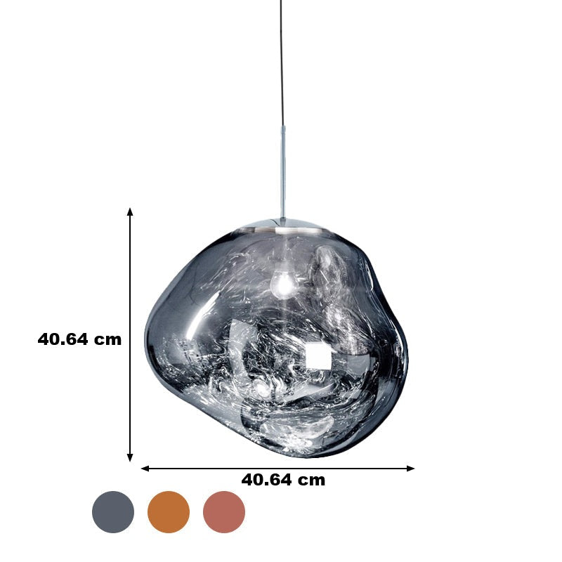 Nowoczesna szklana lampa sufitowa - LunaLux