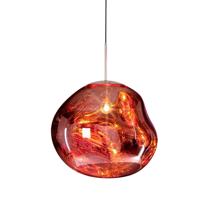 Nowoczesna szklana lampa sufitowa - LunaLux-Srebrny-20 cm-Trend Polska