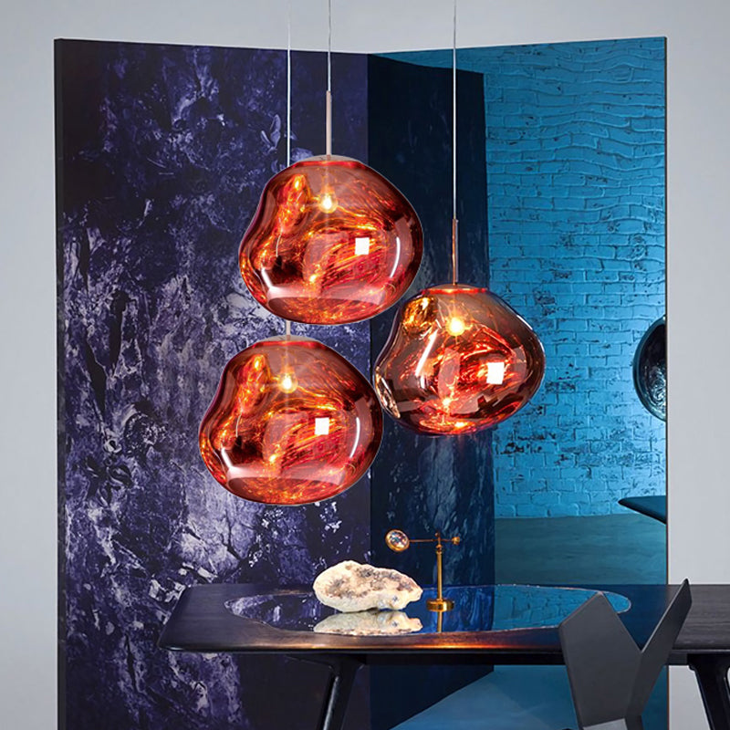 Nowoczesna szklana lampa sufitowa - LunaLux-Srebrny-20 cm-Trend Polska