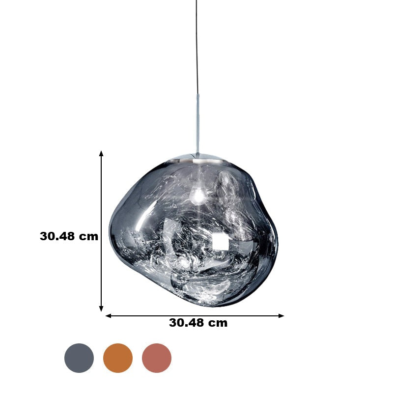 Nowoczesna szklana lampa sufitowa - LunaLux