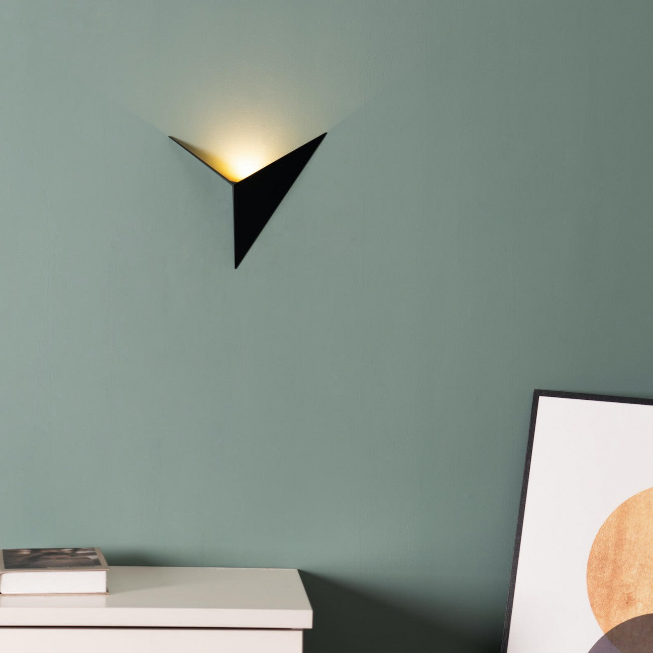 Nowoczesna Trójkątna Lampa Ścienna - TrigoLux-Biały-Ciepły dowcip-Trend Polska