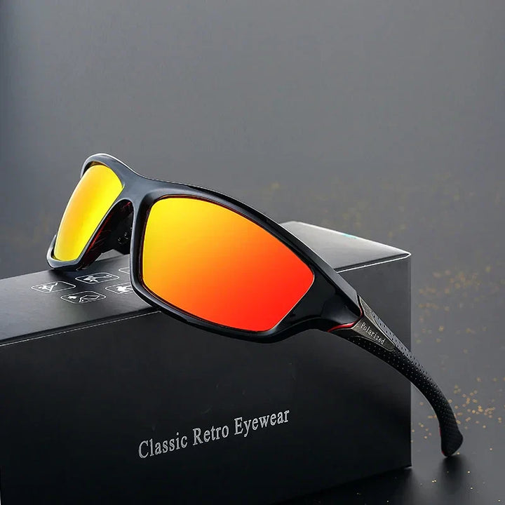 Nowoczesne i polaryzacyjne okulary przeciwsłoneczne unisex z ochroną UV400 - Alex-Żółty-Trend Polska