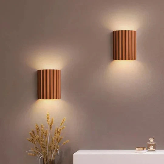 Nowoczesne lampy ścienne z żywicy - GlowStone-Brązowy-Trend Polska