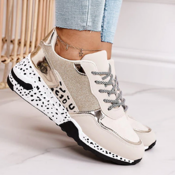 Nowoczesne Sneakers z Ergonomiczną Wkładką - Luna-Złoto-35-Trend Polska