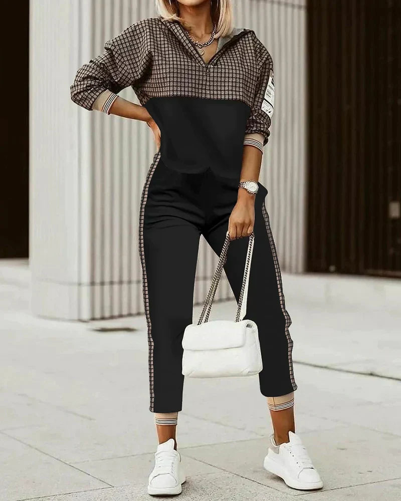 Nowoczesny zestaw dresów - Mira-Czarny/Brawo-XS-Trend Polska