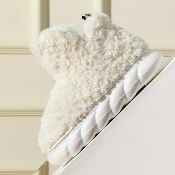 Nua - Wygodne Pantofle Teddy dla Damskich-Brązowy-35-Trend Polska