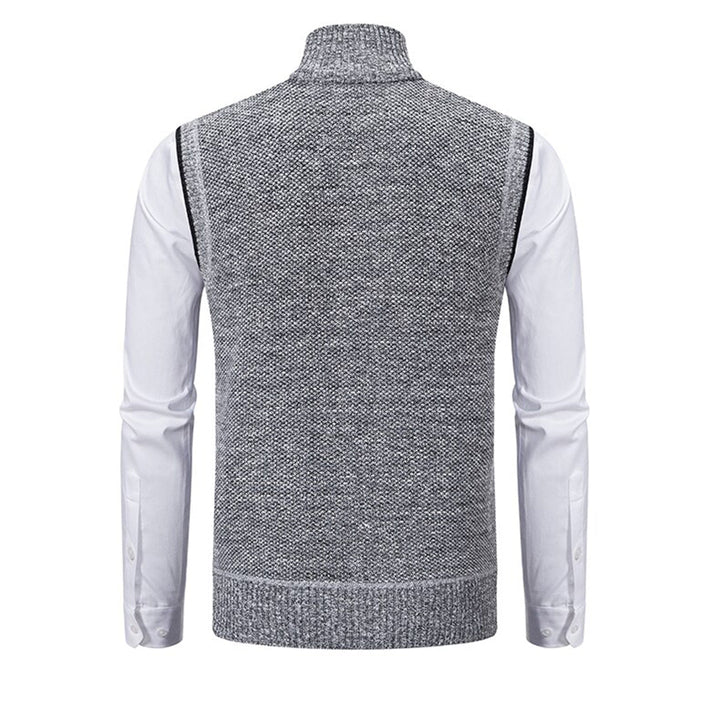 Nuaro - Stylowa kamizelka dla mężczyzn-Czarny-S-Trend Polska