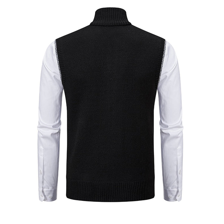 Nuaro - Stylowa kamizelka dla mężczyzn-Czarny-S-Trend Polska