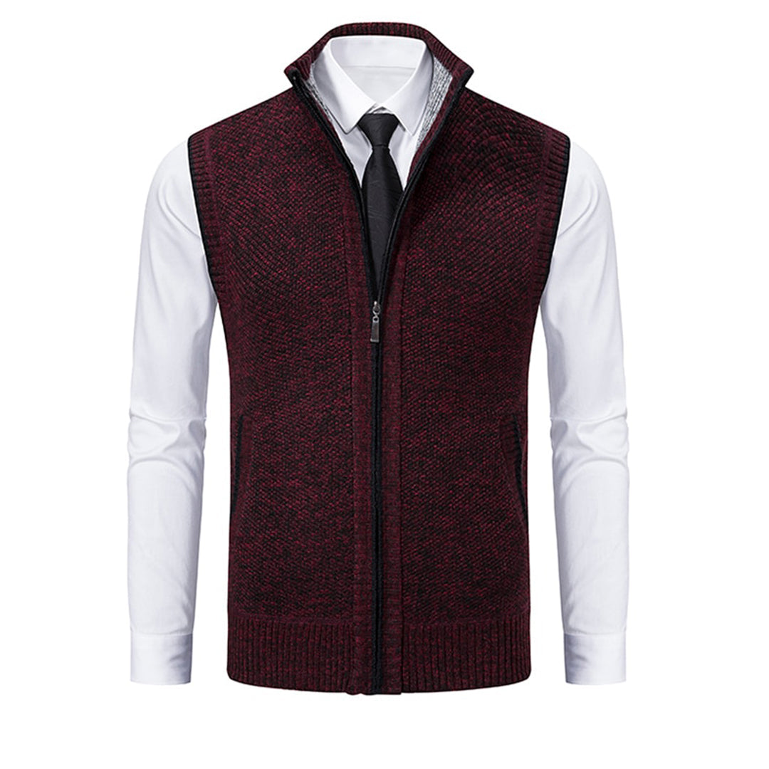 Nuaro - Stylowa kamizelka dla mężczyzn-Czarny-S-Trend Polska