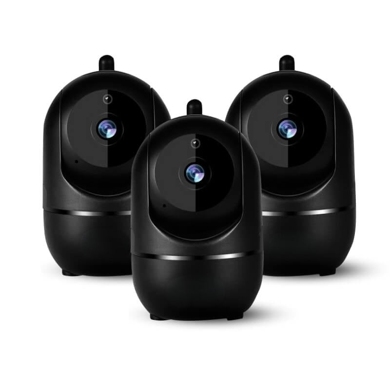 Obrotowa kamera WiFi do wnętrz – HomeView Mini-Czarny-3 szt-Trend Polska