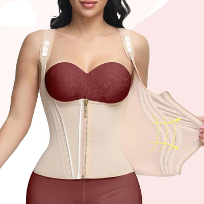 Odchudzający kształtujący body z wygodą i stylem - Noémie-Różowy-XS-Trend Polska