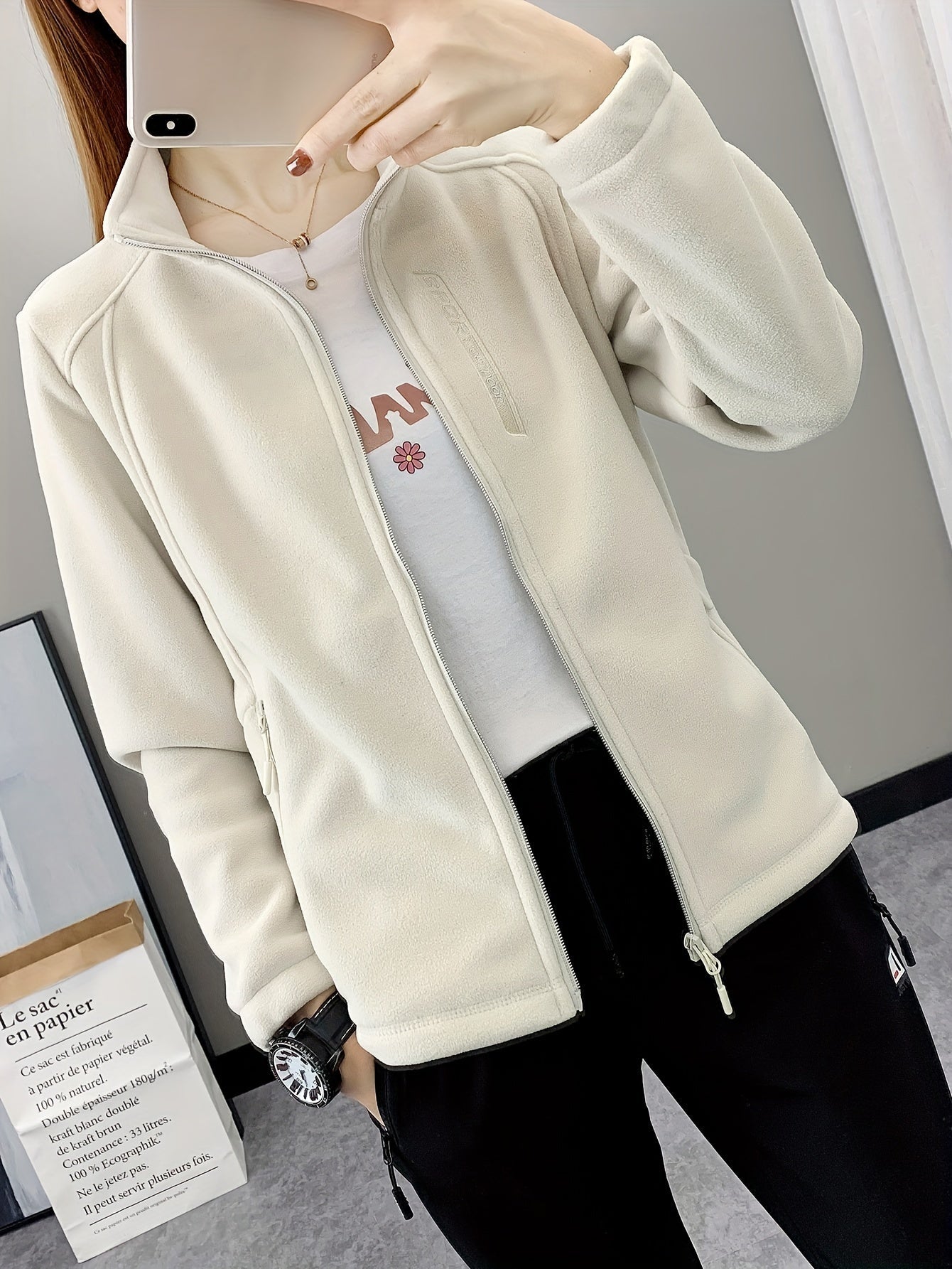 Oddychająca Fleece Kurtka - Aurora-Zielony-S-Trend Polska