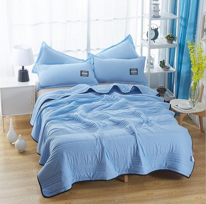 Oddychająca letnia kołdra - CoolBreeze-Niebieski-100x150cm-Trend Polska