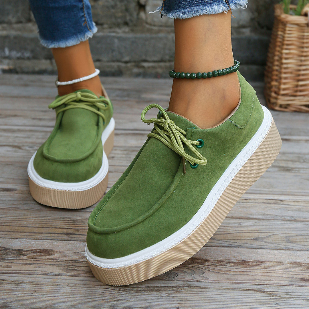 Oddychające damskie buty trekkingowe z amortyzacją - Larissa-Zielony-35-Trend Polska