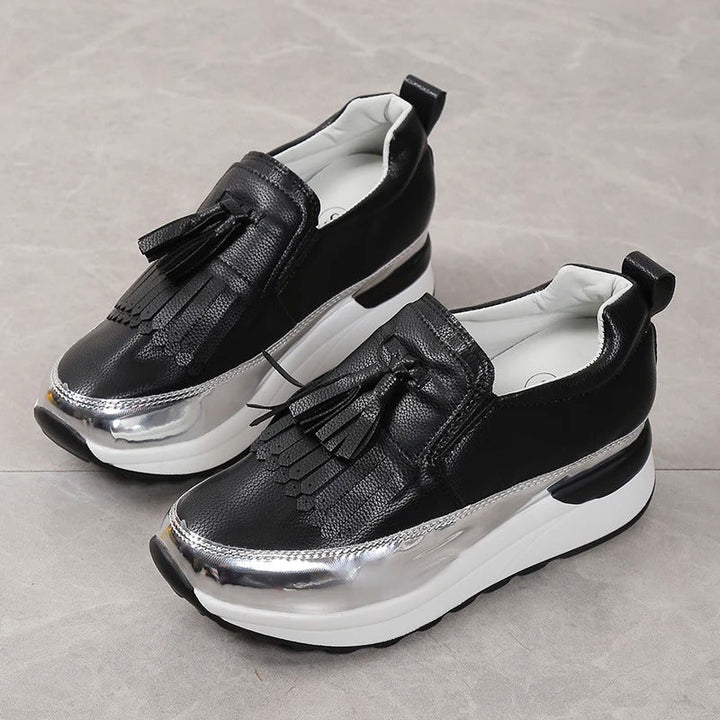 Oddychające damskie sneakersy o ponadczasowym stylu – Isabella-Biały-35-Trend Polska