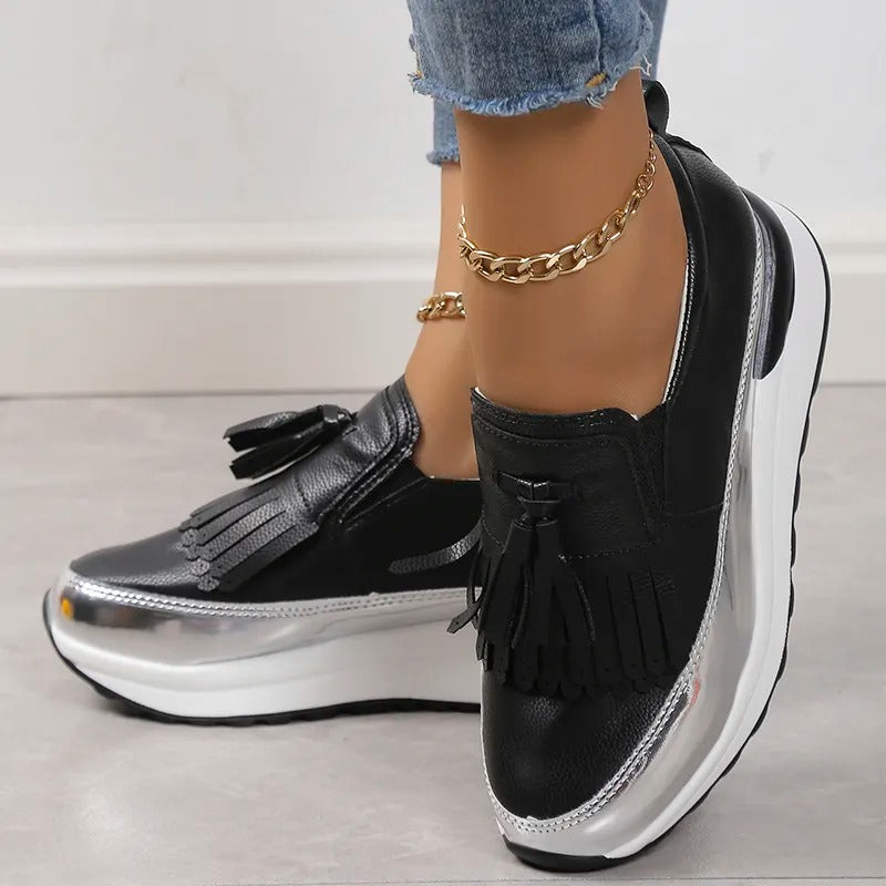Oddychające damskie sneakersy o ponadczasowym stylu – Isabella-Biały-35-Trend Polska