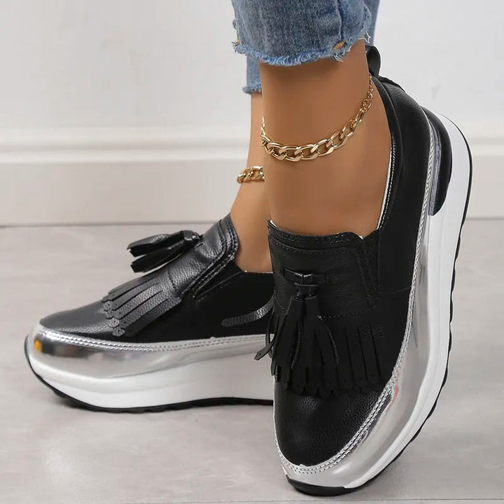 Oddychające damskie sneakersy o ponadczasowym stylu – Isabella-Biały-35-Trend Polska