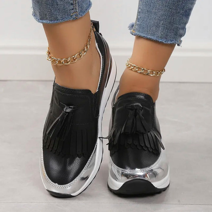 Oddychające damskie sneakersy o ponadczasowym stylu – Isabella-Biały-35-Trend Polska
