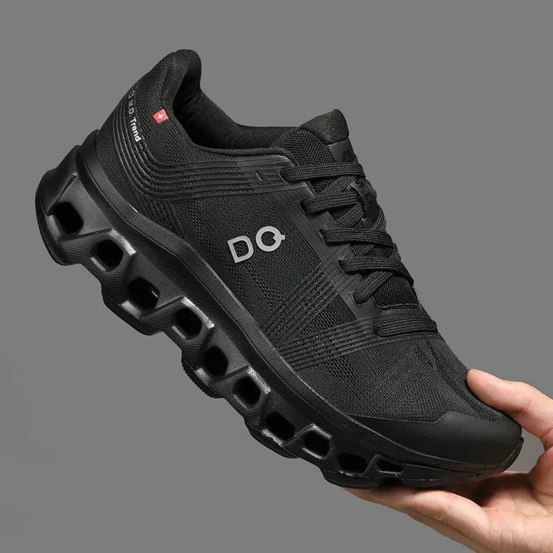 Oddychające i lekkie męskie sneakersy na czas wolny i sport – Milo-Czarny-45-Trend Polska