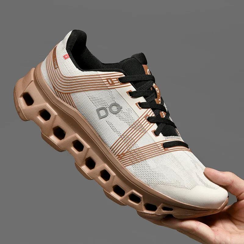 Oddychające i lekkie męskie sneakersy na czas wolny i sport – Milo-Khaki-45-Trend Polska