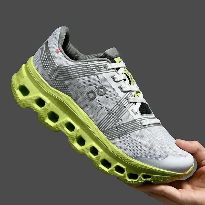 Oddychające i lekkie męskie sneakersy na czas wolny i sport – Milo-Szaryzielony-45-Trend Polska