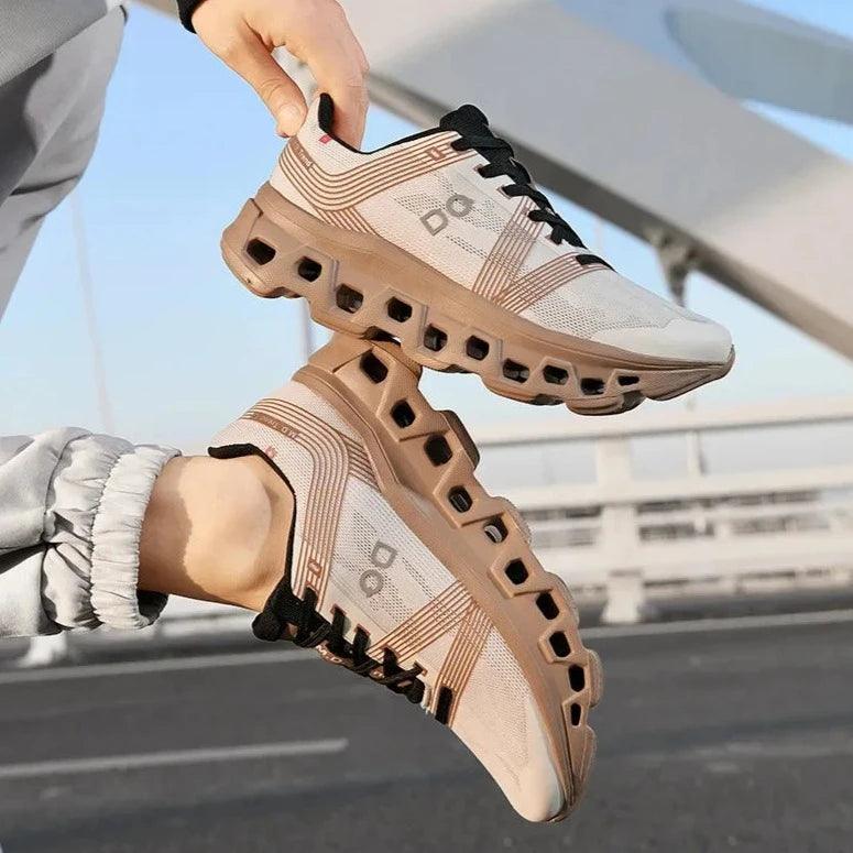 Oddychające i lekkie męskie sneakersy na czas wolny i sport – Milo-Szaryzielony-45-Trend Polska