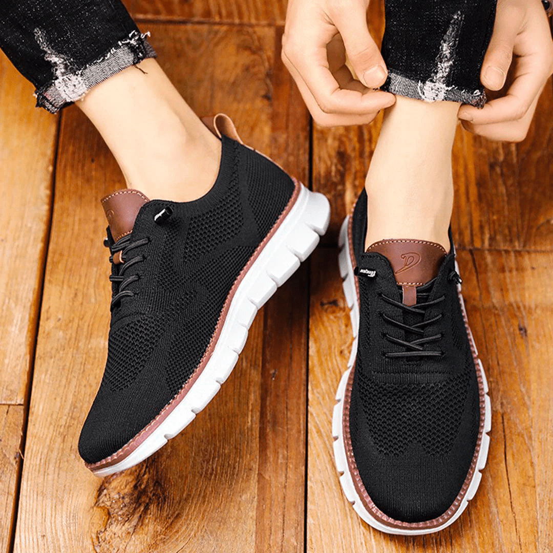 Oddychające i ultrawygodne męskie sneakersy w minimalistycznym designie – Elias-Zielony-39-Trend Polska