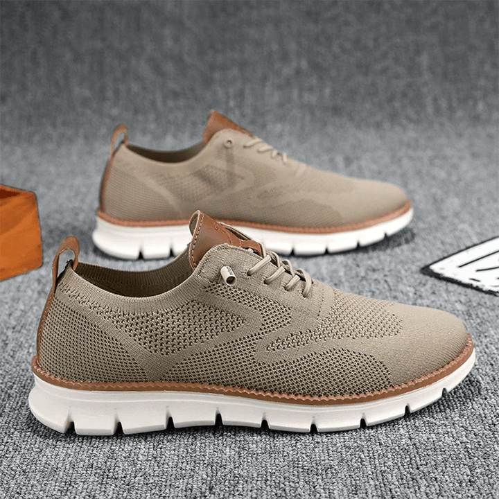 Oddychające i ultrawygodne męskie sneakersy w minimalistycznym designie – Elias-Zielony-39-Trend Polska