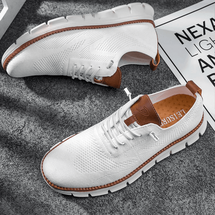 Oddychające i ultrawygodne męskie sneakersy w minimalistycznym designie – Elias-Zielony-39-Trend Polska