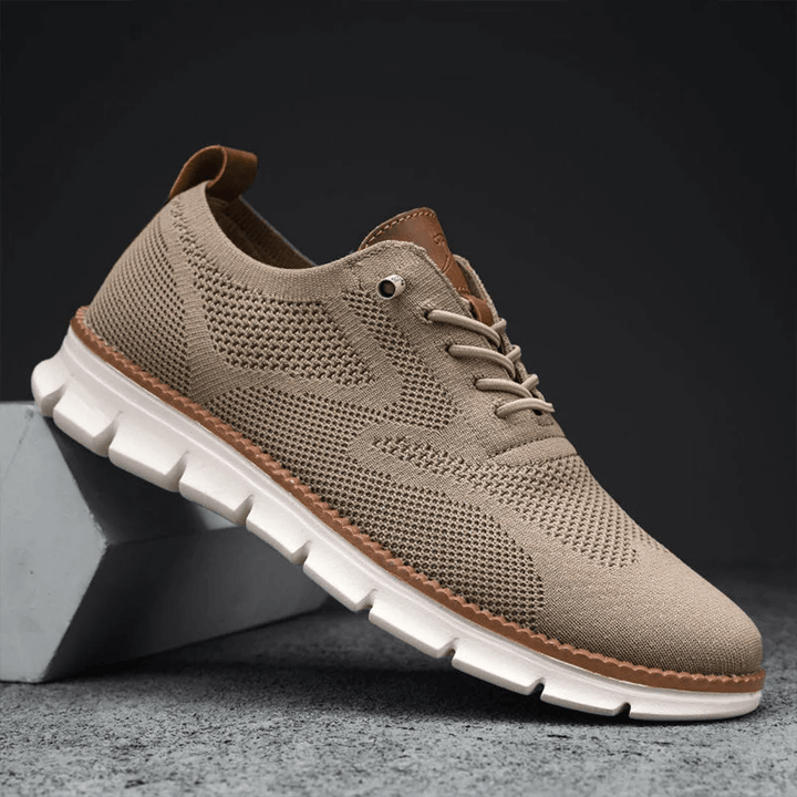 Oddychające i ultrawygodne męskie sneakersy w minimalistycznym designie – Elias-Zielony-39-Trend Polska