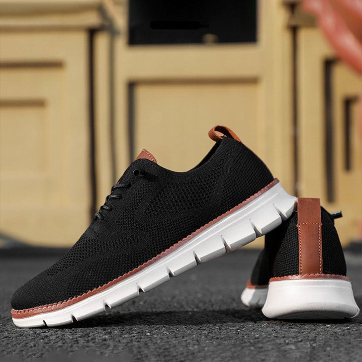 Oddychające i ultrawygodne męskie sneakersy w minimalistycznym designie – Elias-Zielony-39-Trend Polska