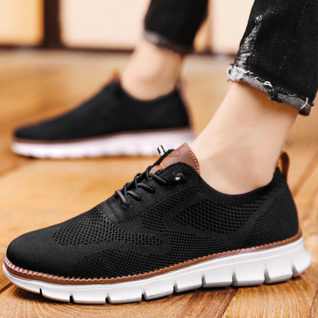 Oddychające i ultrawygodne męskie sneakersy w minimalistycznym designie – Elias-Zielony-39-Trend Polska