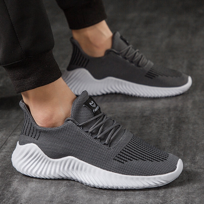 Oddychające męskie buty do biegania z siateczkowym wierzchem - Niko-Czarny-39-Trend Polska