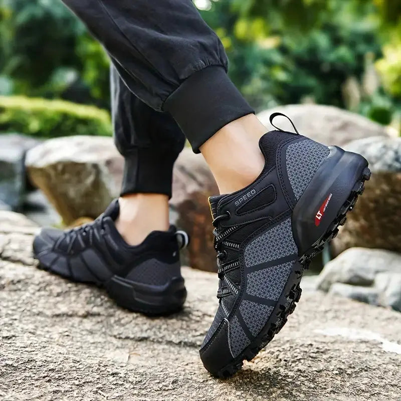 Oddychające męskie buty trekkingowe z wsparciem i komfortem – TrailStep Pro-Niebieski-39-Trend Polska