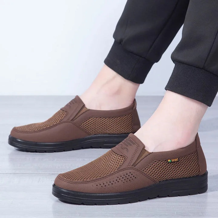 Oddychające męskie letnie buty z lekkim komfortem i stylem – Jaron-Brązowy-38-Trend Polska