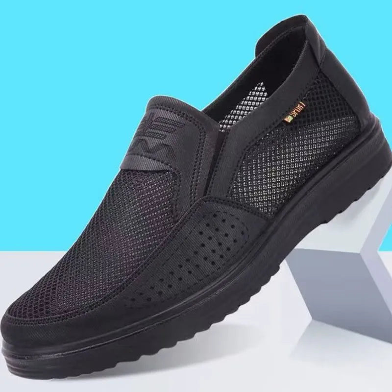 Oddychające męskie letnie buty z lekkim komfortem i stylem – Jaron-Czarny-38-Trend Polska
