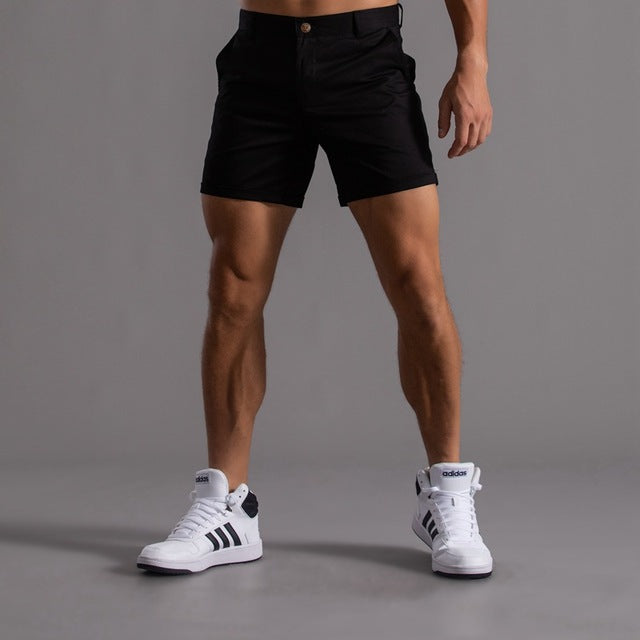 Oddychające szorty chino z bawełny – Sandro-Czarny-S-Trend Polska