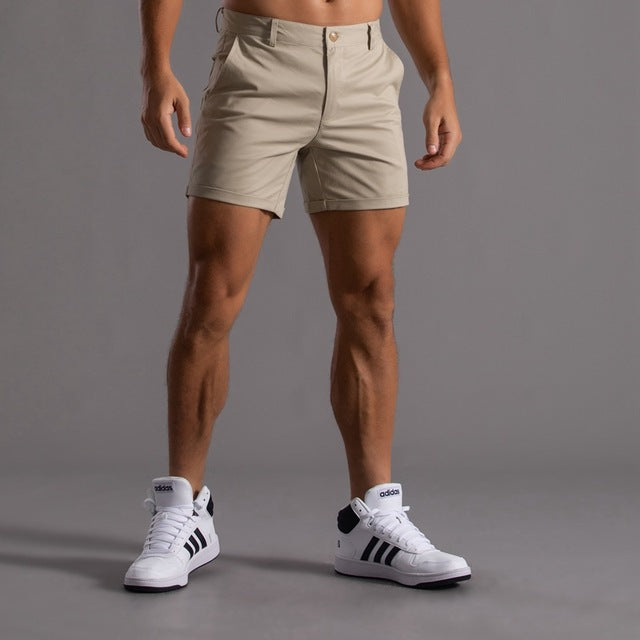 Oddychające szorty chino z bawełny – Sandro-Khaki-S-Trend Polska