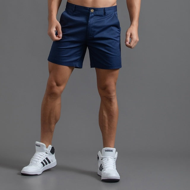 Oddychające szorty chino z bawełny – Sandro-Niebieski-S-Trend Polska