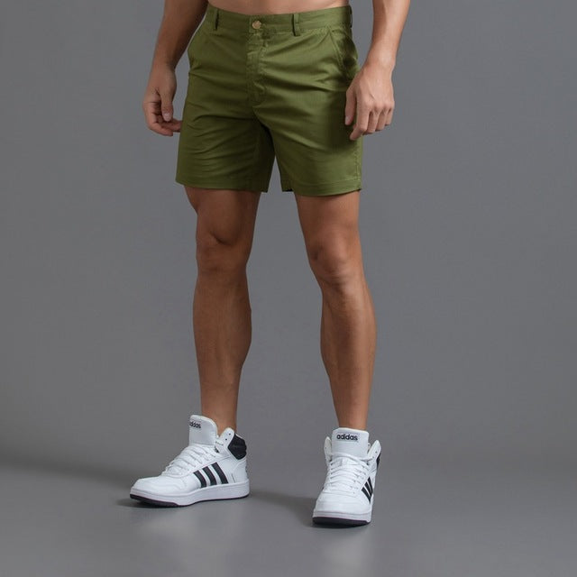 Oddychające szorty chino z bawełny – Sandro-Zielony-S-Trend Polska