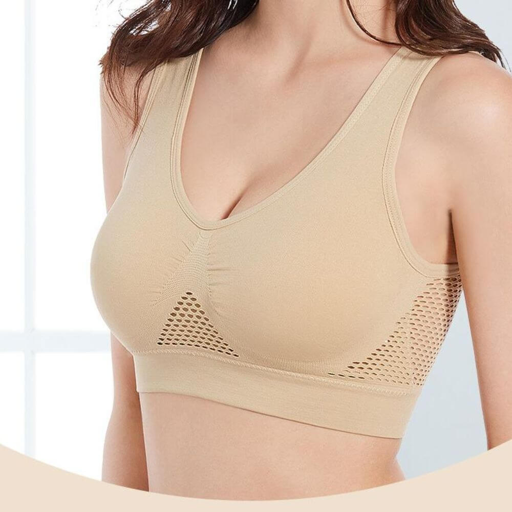 Oddychający biustonosz sportowy z siateczki – Sofia-Lila-S-Trend Polska