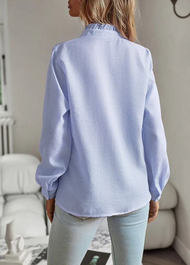 Odważna i Stylowa Bluzka - RebelBlouse-Niebieski-S-Trend Polska
