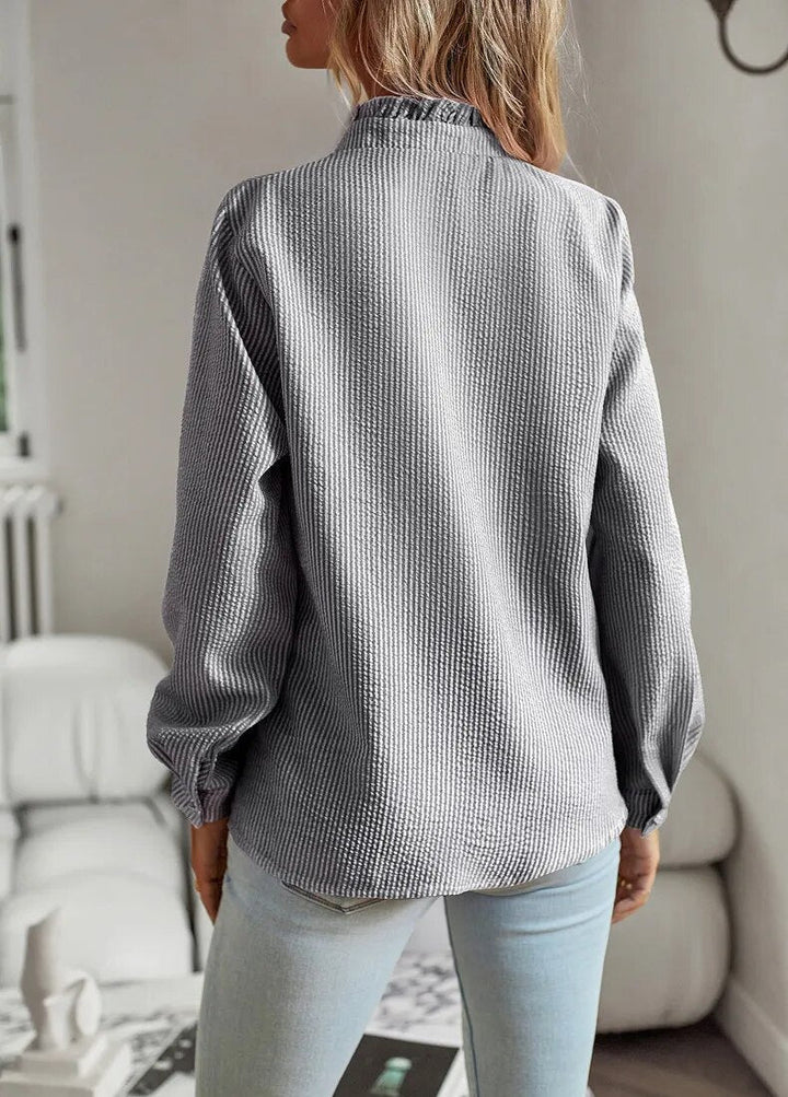 Odważna i Stylowa Bluzka - RebelBlouse-Niebieski-S-Trend Polska
