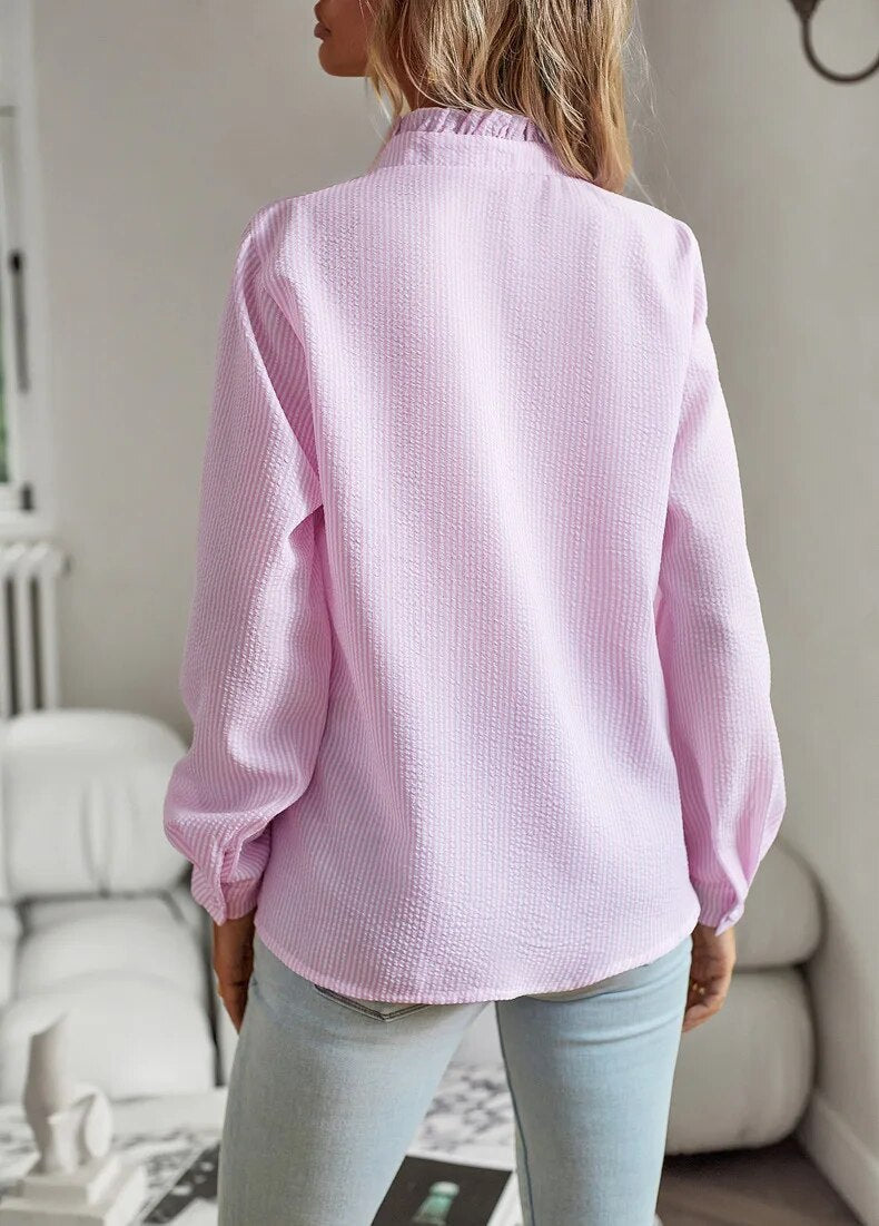 Odważna i Stylowa Bluzka - RebelBlouse-Niebieski-S-Trend Polska