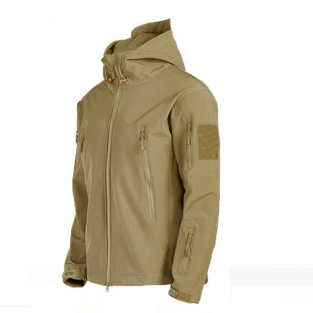 Odzież taktyczna dla mężczyzn na świeżym powietrzu - ValorTrek-Kurtka termiczna-Khaki-S-Trend Polska