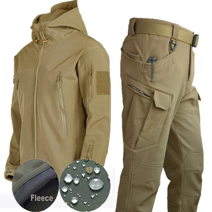 Odzież taktyczna dla mężczyzn na świeżym powietrzu - ValorTrek-Kurtka termiczna-Khaki-S-Trend Polska