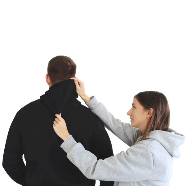 Ogrzewana uniseksowa bluza z kapturem - ThermaHoodie-Szary-S-Trend Polska